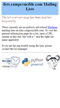 Mobile Screenshot of lists.campcrucible.com