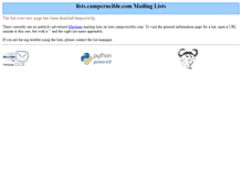 Tablet Screenshot of lists.campcrucible.com